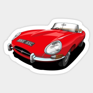 Jaguar e-type roadster Sticker